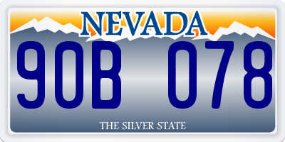 NV license plate 90B078