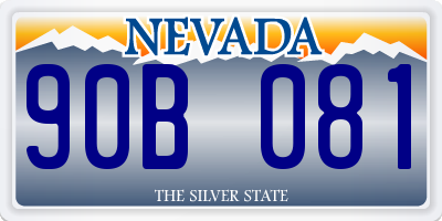 NV license plate 90B081