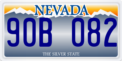 NV license plate 90B082