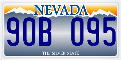 NV license plate 90B095
