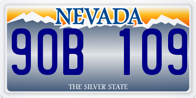 NV license plate 90B109