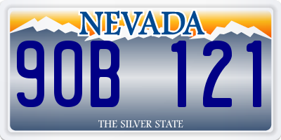 NV license plate 90B121