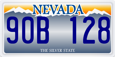 NV license plate 90B128