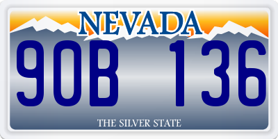 NV license plate 90B136