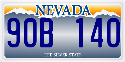 NV license plate 90B140
