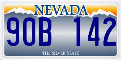 NV license plate 90B142