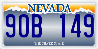 NV license plate 90B149