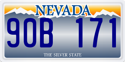 NV license plate 90B171