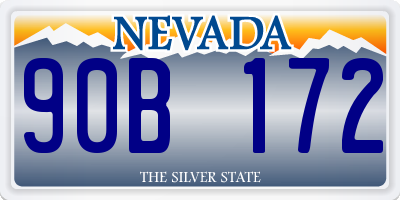 NV license plate 90B172