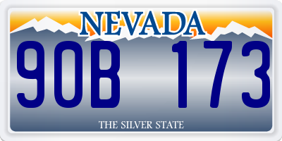 NV license plate 90B173