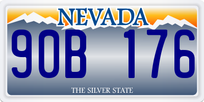 NV license plate 90B176