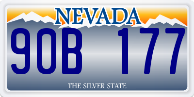 NV license plate 90B177