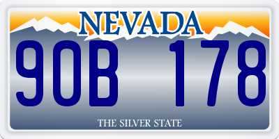 NV license plate 90B178