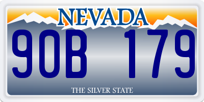 NV license plate 90B179