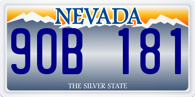 NV license plate 90B181