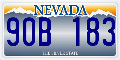 NV license plate 90B183