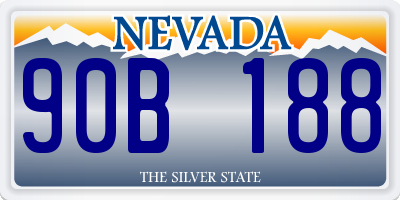 NV license plate 90B188