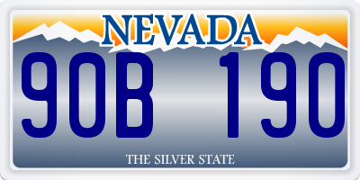 NV license plate 90B190