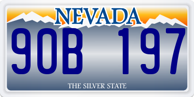 NV license plate 90B197