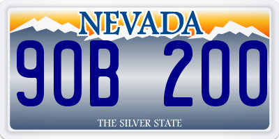 NV license plate 90B200