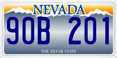 NV license plate 90B201