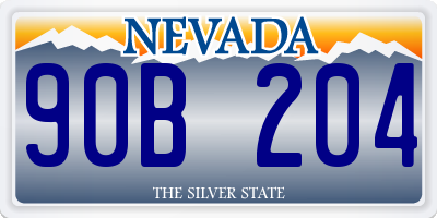 NV license plate 90B204