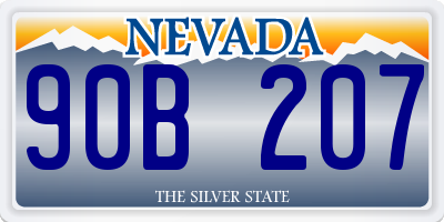 NV license plate 90B207