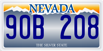 NV license plate 90B208