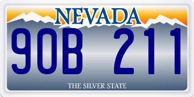 NV license plate 90B211