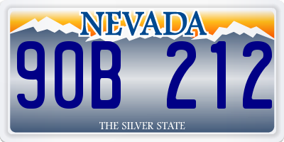 NV license plate 90B212