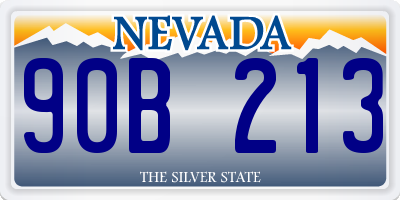 NV license plate 90B213