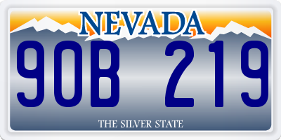 NV license plate 90B219