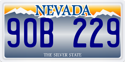 NV license plate 90B229