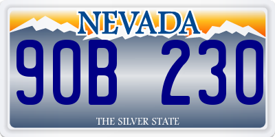 NV license plate 90B230