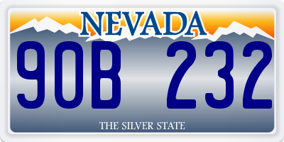 NV license plate 90B232
