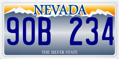 NV license plate 90B234