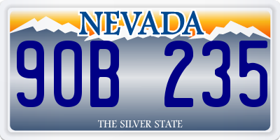 NV license plate 90B235