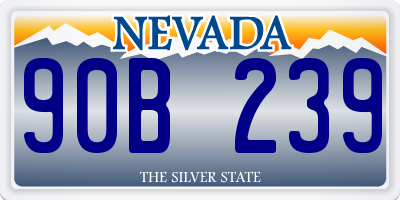 NV license plate 90B239