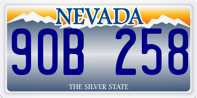 NV license plate 90B258