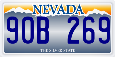 NV license plate 90B269