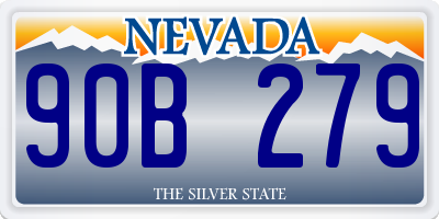 NV license plate 90B279