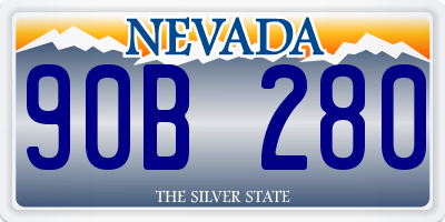 NV license plate 90B280