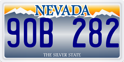 NV license plate 90B282