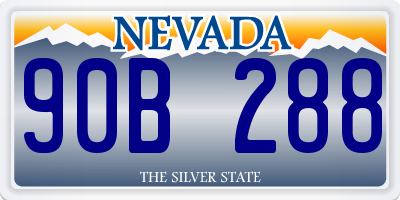 NV license plate 90B288