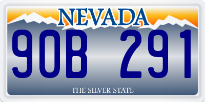 NV license plate 90B291