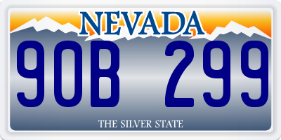 NV license plate 90B299