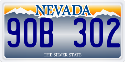 NV license plate 90B302