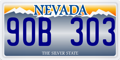 NV license plate 90B303