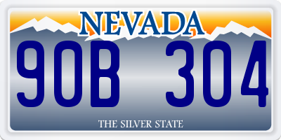 NV license plate 90B304