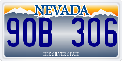 NV license plate 90B306